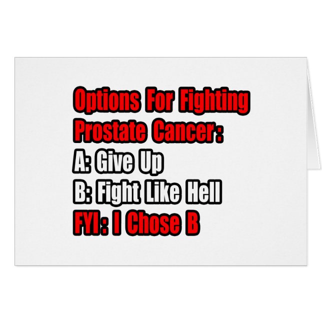 Prostatakrebsoptionen (Vorderseite (Horizontal))