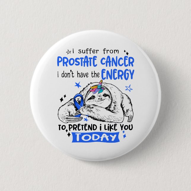 Prostate Cancer Awareness Month Ribbon Geschenke Button (Vorderseite)