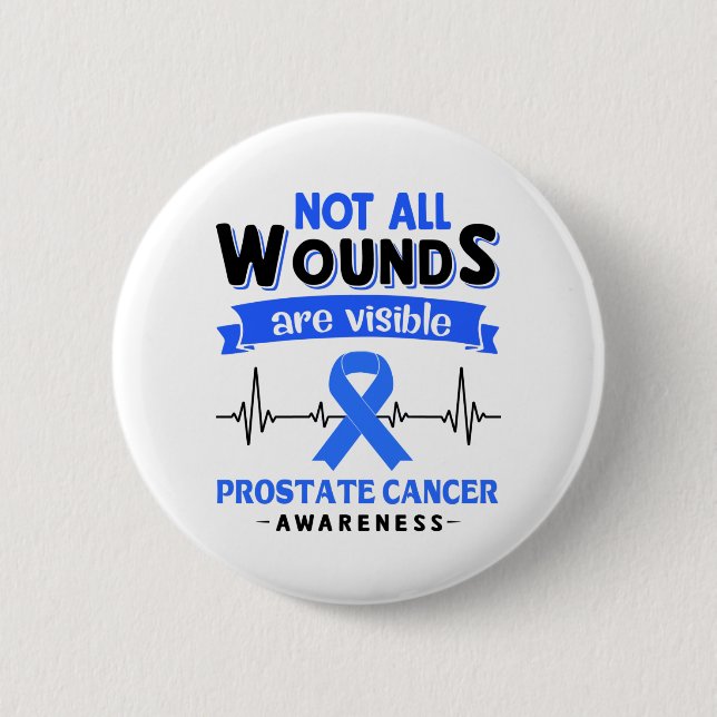 Prostate Cancer Awareness Month Ribbon Geschenke Button (Vorderseite)