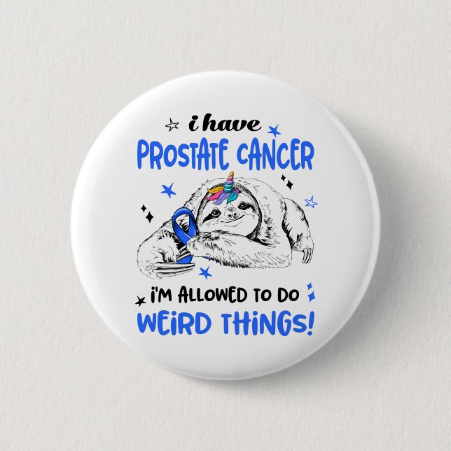 Prostate Cancer Awareness Month Ribbon Geschenke Button (Vorderseite)