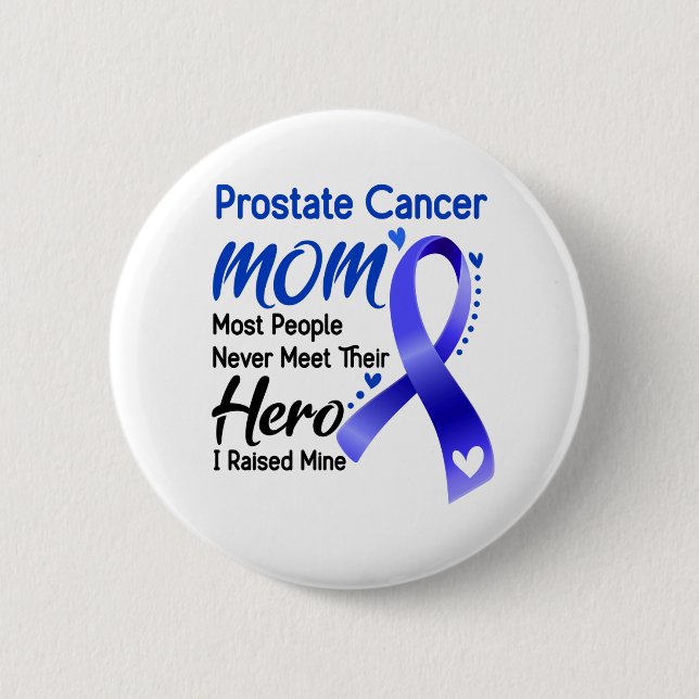 Prostate Cancer Awareness Month Ribbon Geschenke Button (Vorderseite)