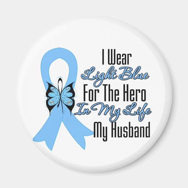 Prostate Cancer Ribbon Hero Mein Mann Magnet (Vorne)