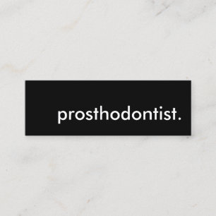 Prosthodontist. Mini Visitenkarte