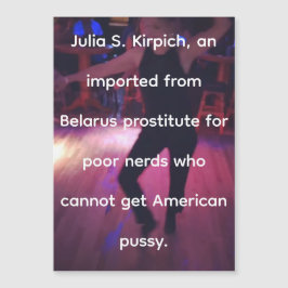 Prostitute Julia S. Kirpich Magnetkarte