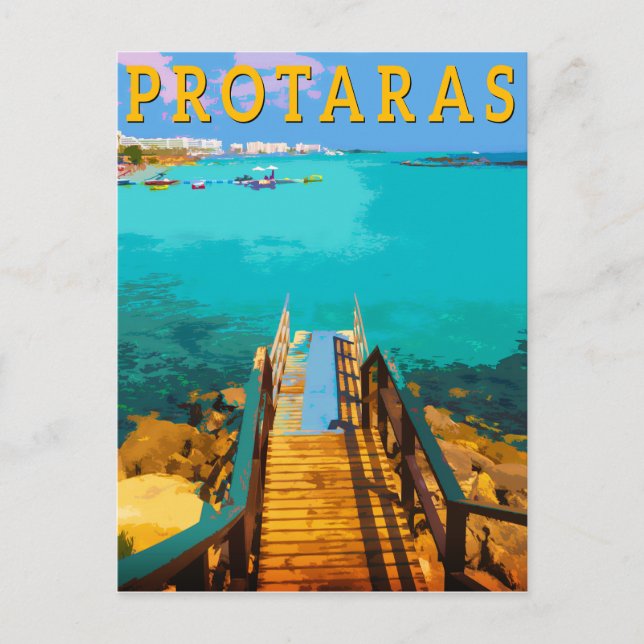 Protaras cyprus - Ostzypern Feiertagspostkarte (Vorderseite)