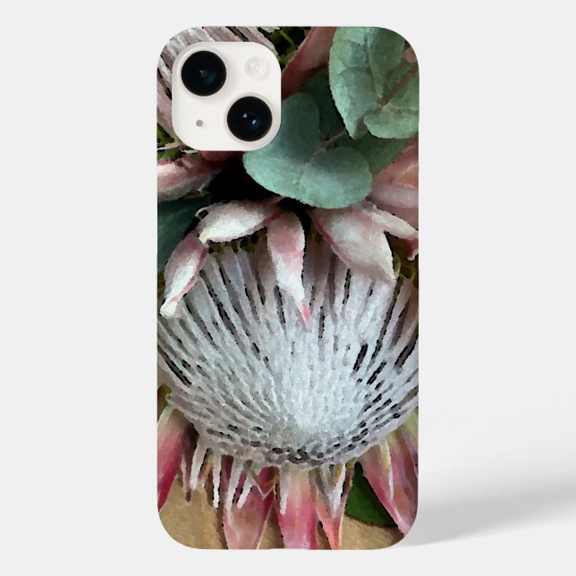 Protea Aquarell iPhone Gehäuse Case-Mate iPhone Hülle (Rückseite)