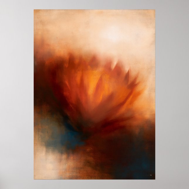 Protea Atmosphärische Florale Abstraktion Poster (Vorne)
