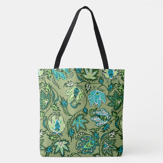 Protea Batik Hawaiian Tropical Floral Beach Bag (Vorderseite)