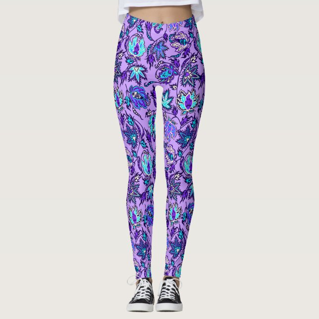 Protea Batik Hawaiian Tropical Floral Leggings (Vorderseite)