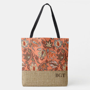 Protea Batik Hawaiian Tropical Monogram Beach Bag