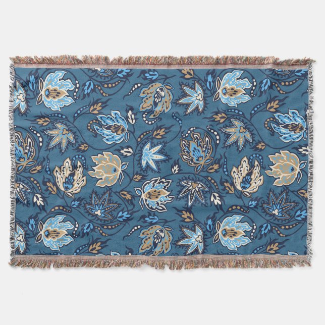 Protea Batik Hawaiian Tropical Throw Blanket Decke (Vorderseite)