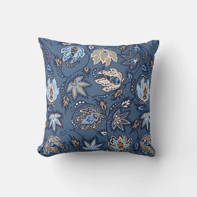Protea Batik Tropical Blume Square Kissen (Vorderseite)
