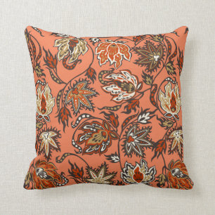 Protea Batik Tropische Blumen Quadratische Kissen