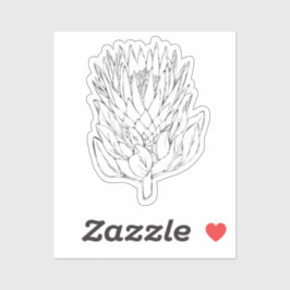 Protea Black & White Custom cut Aufkleber IV