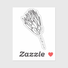 Protea Black & White Custom Cut Aufkleber V