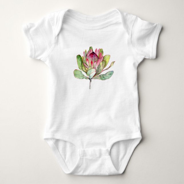 Protea-Blume Baby Strampler (Vorderseite)
