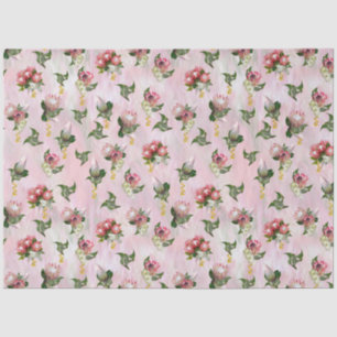 Protea Blume Bouquets mit Salbei-Blätter Seidenpapier