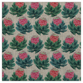Protea Blume Pattern Stoff