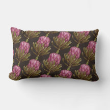 Protea Blume Pflanze Pattern Lumbar Kissen