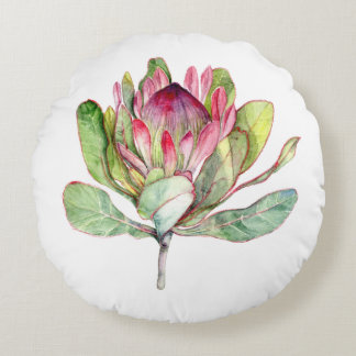 Protea-Blume Rundes Kissen