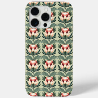 Protea-Blumenmuster Korallen-Sage-Töne iPhone-Hüll Case-Mate iPhone Hülle