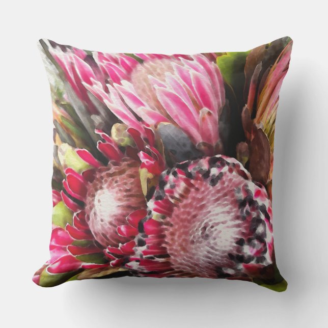 Protea Bouquet Pillow Outdoor Spring Collection 2 Kissen (Vorderseite)