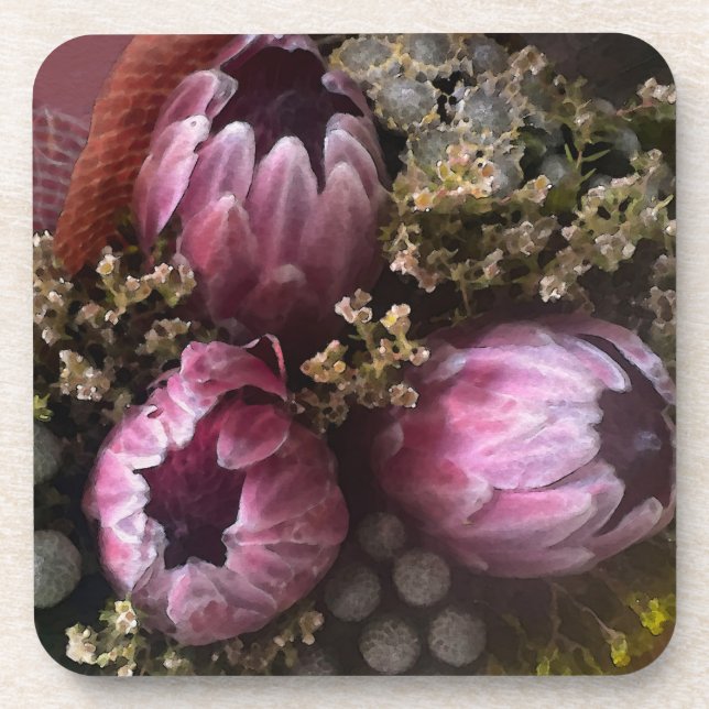 Protea Bouquet Untersetzer (Vorderseite)