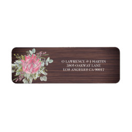 Protea Eukalyptus Wood Rustic Wedding Address