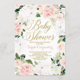 Protea floral Baby Showgirl Einladung