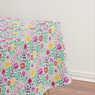 Protea Floral Block Print Milleflex Lichter Tischdecke