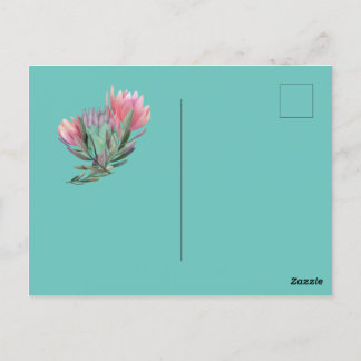Protea flower invitation postkarte