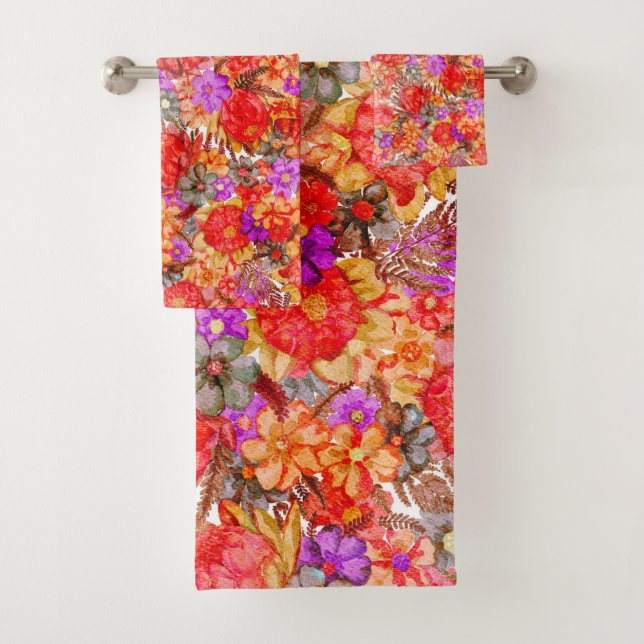 Protea Pattern Badhandtuch Set (Insitu)