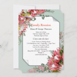 Protea - Strelitzia Blume Bouquets Wiedersehen Einladung