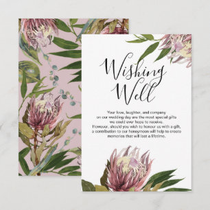 Protea Wedding Wishing Well Response Card RSVP Karte
