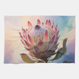 Proteas-Blumen-Aquarell-Traum Geschirrtuch