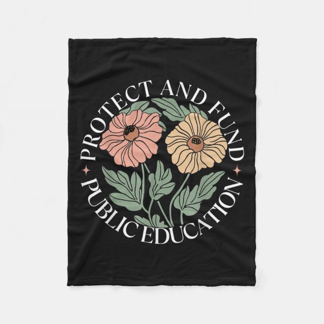 Protect And Fund Public Education Public Teachers  Fleecedecke (Vorderseite)