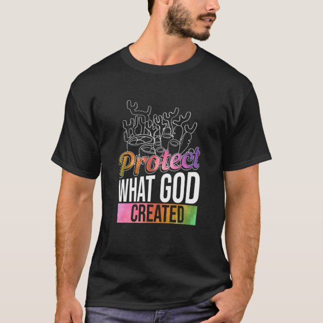 Protect Gods Creation Coral Reefs Nature Bible T-Shirt (Vorderseite)
