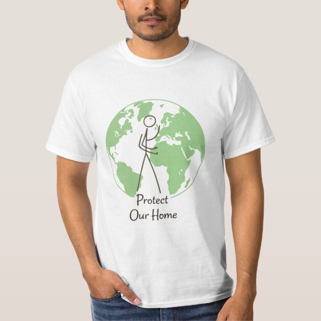 Protect Our Home" Earth T-Shirt | Environmental Co (Vorderseite)