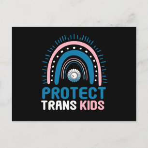 Protect Trans Kids Transgender Flag LGBTI Postkarte