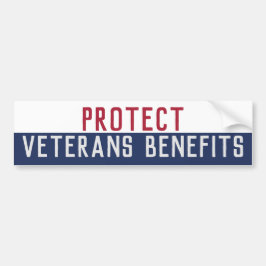 Protect Veterans Benefits Patriotic  Autoaufkleber