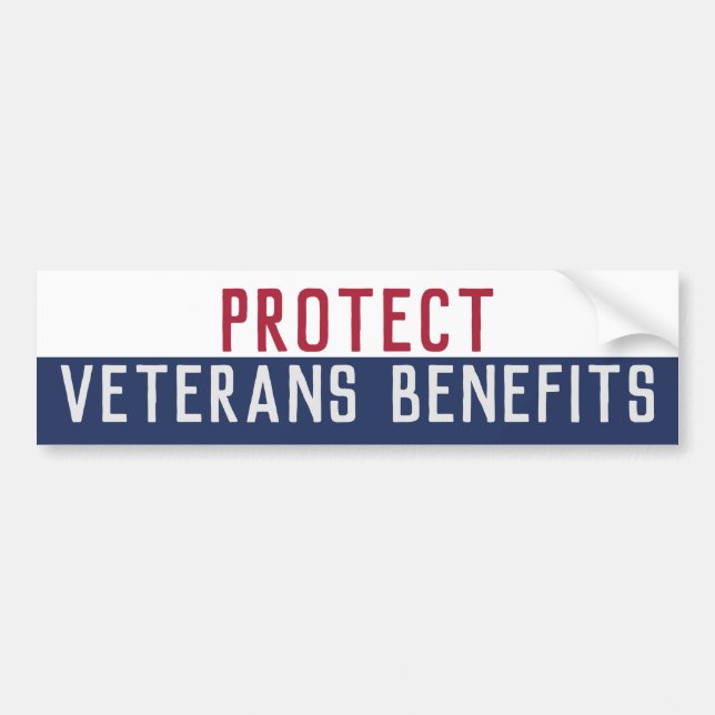 Protect Veterans Benefits Patriotic  Autoaufkleber (Vorne)