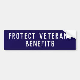 Protect Veterans Benefits Political  Autoaufkleber