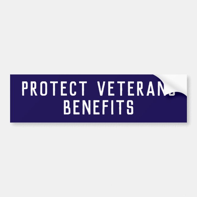 Protect Veterans Benefits Political  Autoaufkleber (Vorne)
