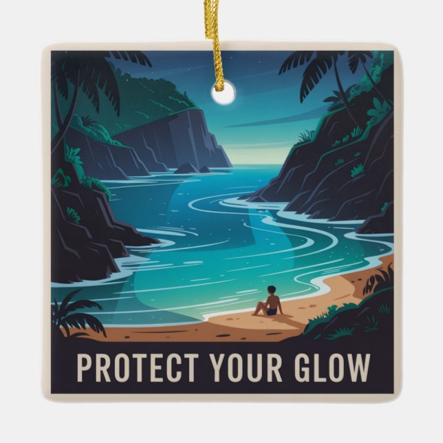 Protect Your Glow Keramikornament (Vorderseite)