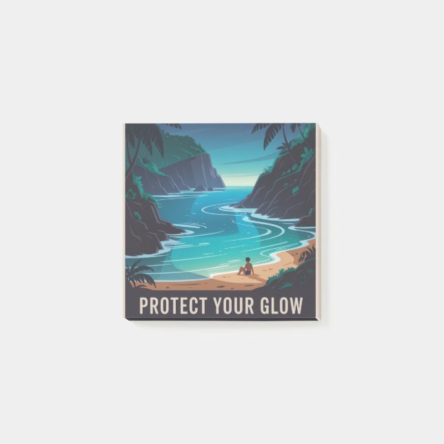 Protect Your Glow Post-it Klebezettel (Vorderseite)