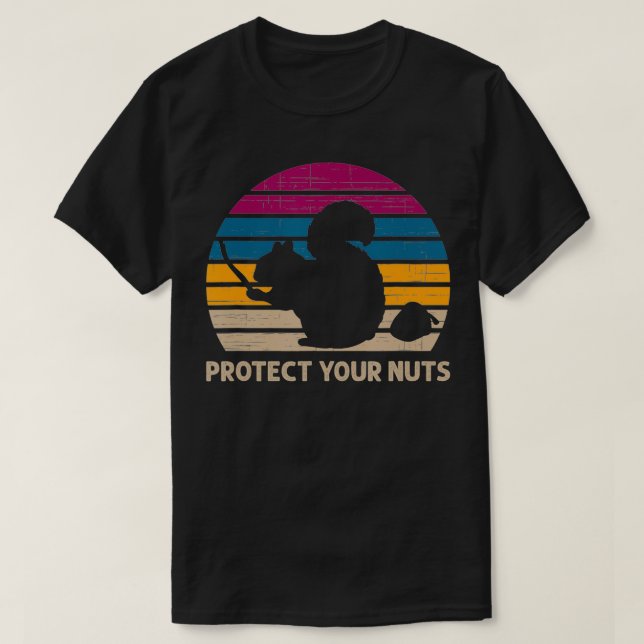 Protect Your Nuts Squirrel  T-Shirt (Design vorne)