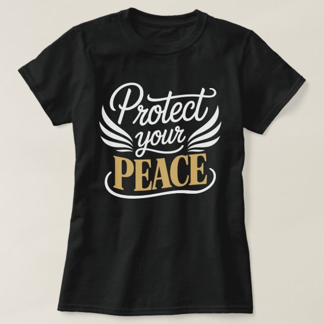 Protect Your Peace Calligraphy Tee (Design vorne)