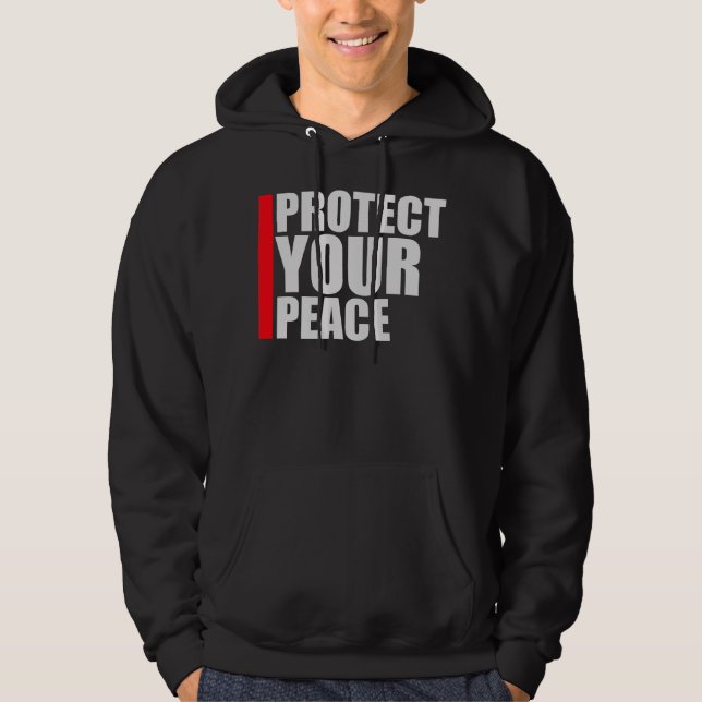 Protect Your Peace Mental Health Wellness Mindful Hoodie (Vorderseite)