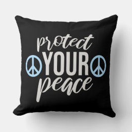 Protect Your Peace Mental Health Wellness Mindful Kissen