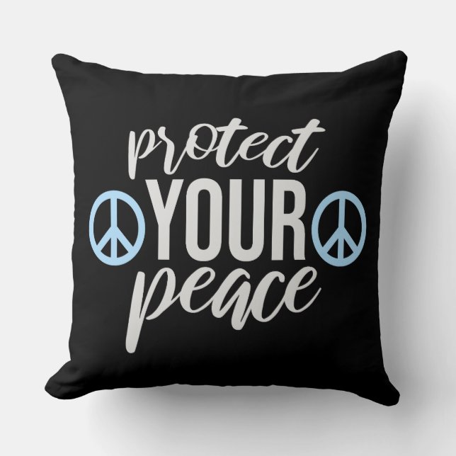 Protect Your Peace Mental Health Wellness Mindful Kissen (Vorderseite)